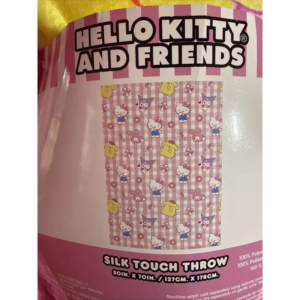 Hello Kitty & Friends Throw Blanket Pink Butterfly Forest Neon 2026 Sanrio